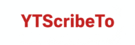 text YTScribeTo with red color